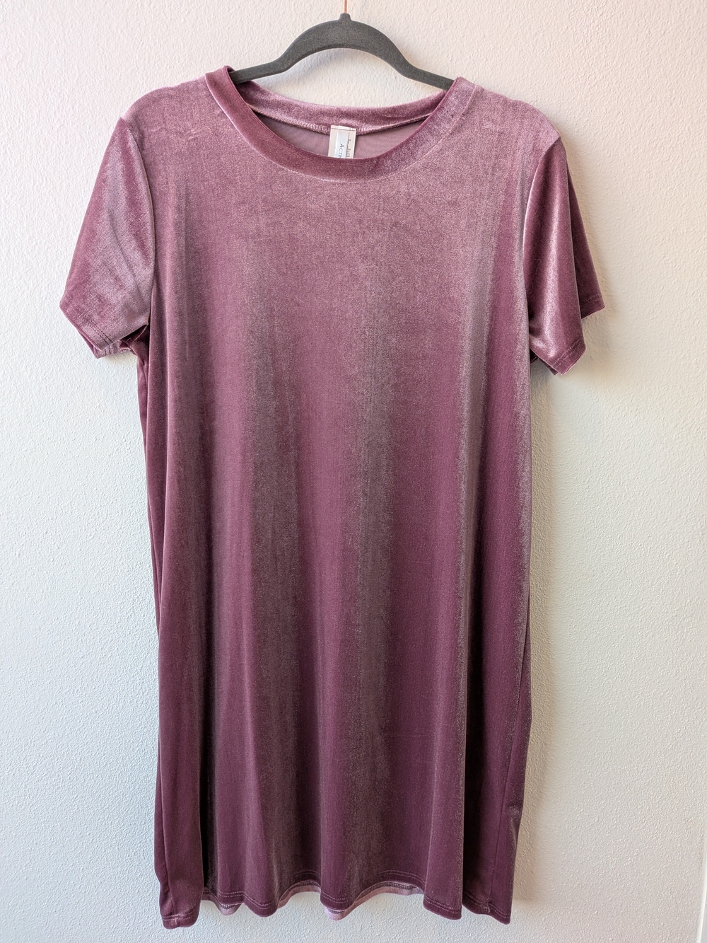 Acting Pro Velvet Tunic Dress in Dusty Mauve